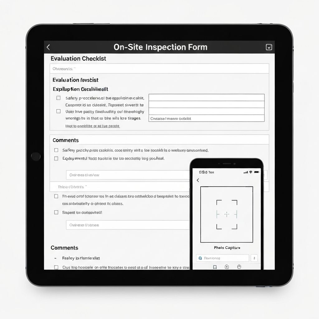 Étape 3 - Formulaire d'inspection sur site